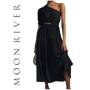 Moon River, Cut Out One Shoulder Dress